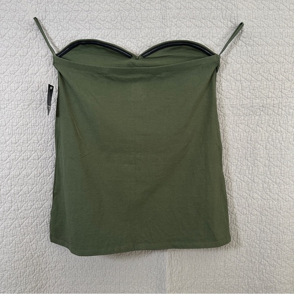 Torrid Foxy Twist Tube Top Tee Olive Green Torrid Size 2 - Picture 2 of 9
